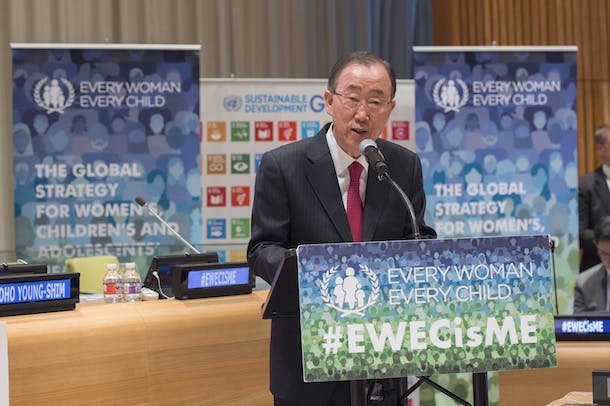 Secretary-General Ban Ki-moon attends Every Woman Every Child High-level Event co-organized with UN Women: The Roadmap to Realizing Rights: Every Woman Every Child’s Global Strategy for Women’s, Children’s and Adolescents’ Health.