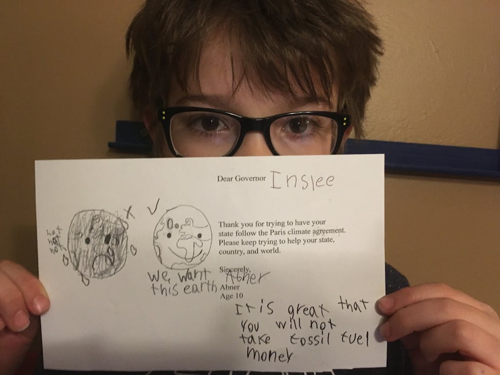 Climate letter to Governor Inslee.