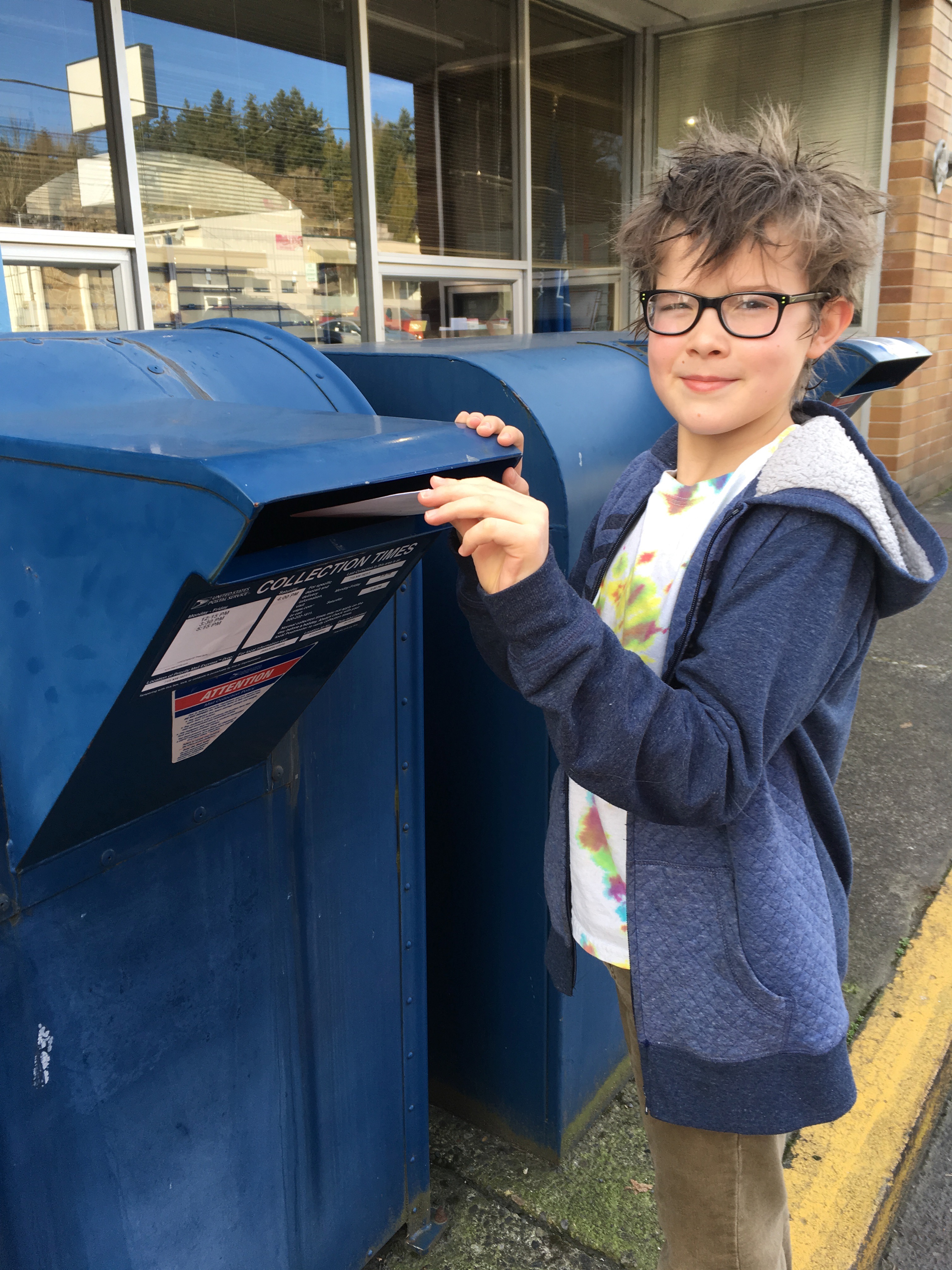 Abner mailing letters to leaders about climate action.