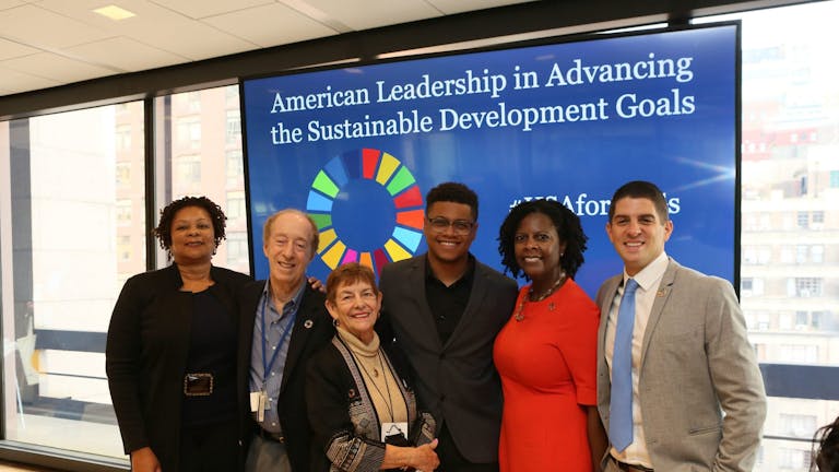 U.S. leadership on the SDGs event photo.
